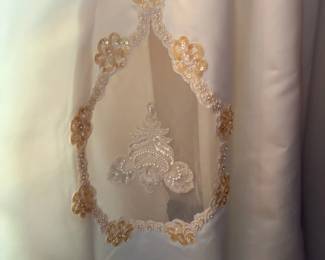Wedding gown beadwork detail