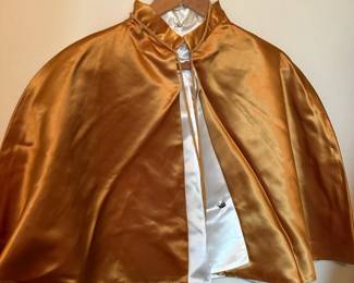 Gold satin cape
