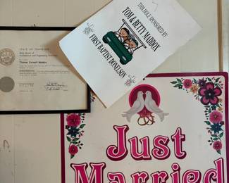 Framed keepsakes and certificates