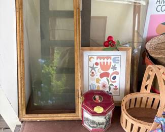 Frames, baskets, and travel prints