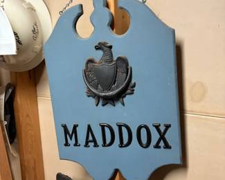 Painted eagle name sign