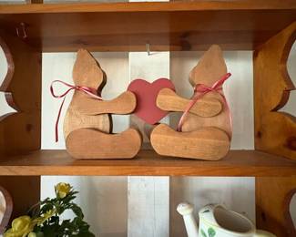 Wooden bunny folk art