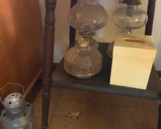 Antique oil lamps