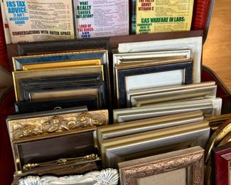 Vintage books and frames
