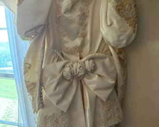 Vintage wedding gown with beaded detail