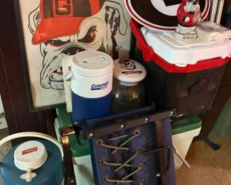 Georgia Bulldogs tailgate gear and coolers