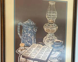 Framed still life print