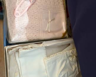 Vintage baby linens