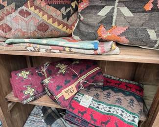 Turkish pillows/covers, Woolrich blanket