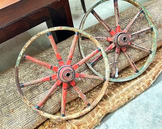 antique wagon wheels