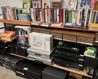 books, electronics and Wii Sports Console