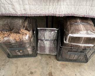 Restoration Hardware chenille throws
