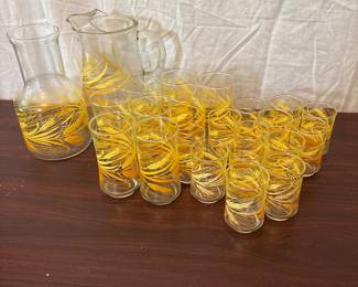 Libbey Golden Wheat glass set