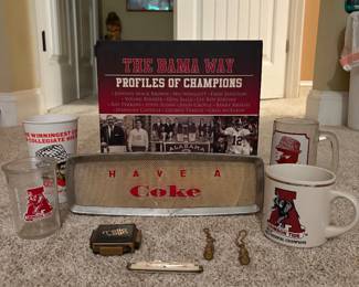 Miscellaneous coke and Alabama memorabilia
