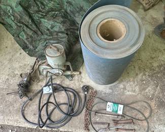 Heavy duty material, vintage mechanical hand crank
