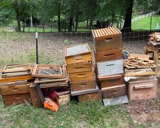 Vintage beekeeping equipment