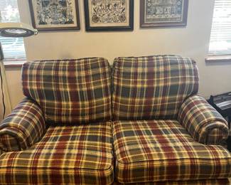 Plaid loveseat