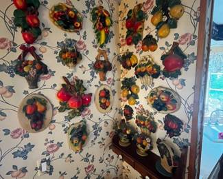 Nice collection of fruit chalkware