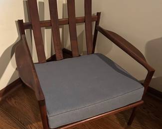Same chair but showing the back without the cushion