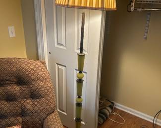 Uranium glass floor lamp