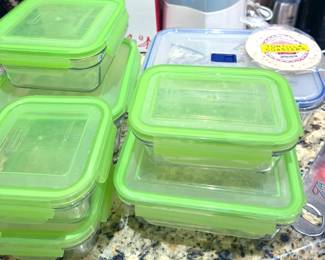 Glass storage containers