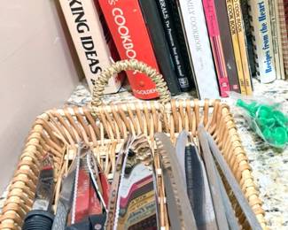 cookbooks, knives