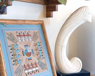 Native American sand art, sculpture
