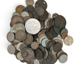 U.S. Eisenhower Dollar, Shield Nickel, 3Cent Nickel,  Foreign Coins
