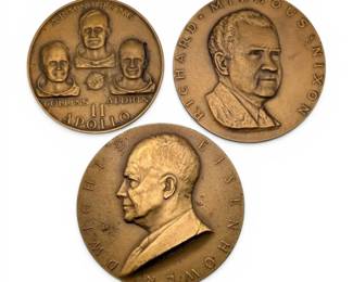 U.S. Presidential  NASA Apollo 11 Commemorative Bronze Medallions