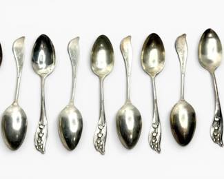 Frank M. Whiting Lily of the Valley Sterling Silver Spoons  12 Pcs, 4.5 128g Total