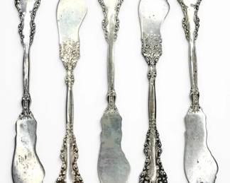 International Silver Revere Sterling Butter Spreaders  5 Pcs, 4.75 80g Total