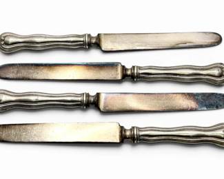 Watson Mount Vernon Sterling Silver Handled Knives  4 Pcs, 9.5 310g Total