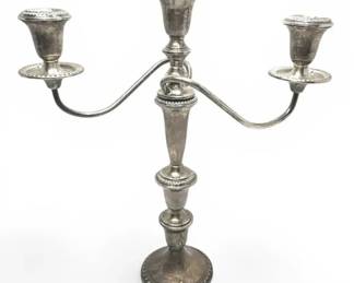 Duchin Weighted Sterling Silver 3Arm Candelabra 928g