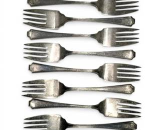 Gorham Fairfax Sterling Silver Forks  8 Pcs, 6.25 252g Total