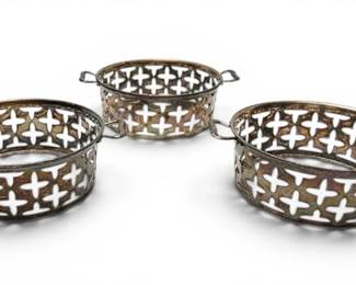 Woodside Sterling Co. Silver 3 Relish Baskets 72g Total