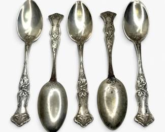 International Silver Edgewood Sterling Spoons  5 Pcs, 5,75 150g Total