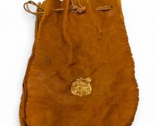 Union National Bank Leather Deposit Bag