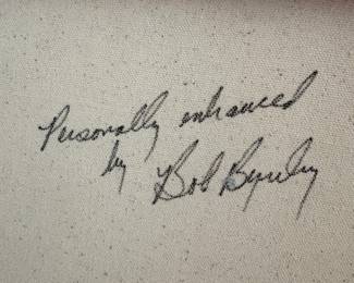 Signing on back of both Byerly prints.