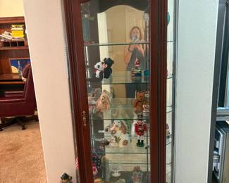 Bow sided china cabinet.  Glass all intact.