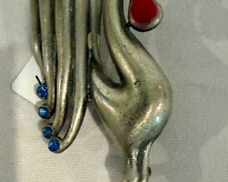 LARGE ROOSTER BROOCH