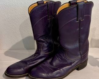 WOMENS PURPLE JUSTIN ROPERS BOOTS