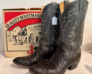 MENS JUSTIN LIZARD BOOTS
