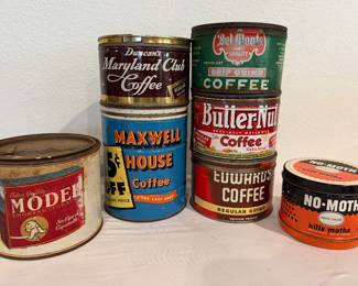 ASSORTED VINTAGE ADVERTISING TINS