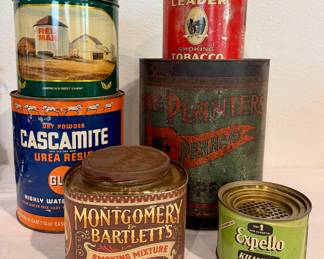 ASSORTED VINTAGE ADVERTISING TINS