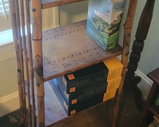 Victorian bamboo book shelf 