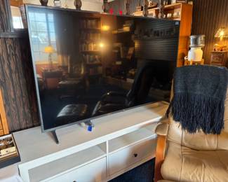 Big screen TV and console