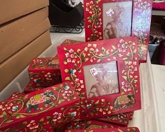 Painted Elephant boxes and frames. Discount tables.