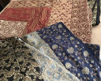 Beautiful India brocade sample cuts. Discounted. Sew wonderful.