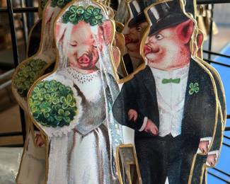 Bride/Groom Piggy ornament. Discounted