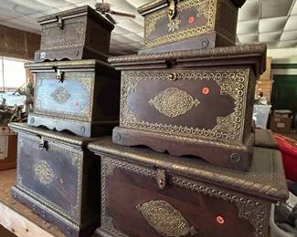 Wood chests heavily discounted (sort of heavy to carry too) but sturdy. Very sturdy.